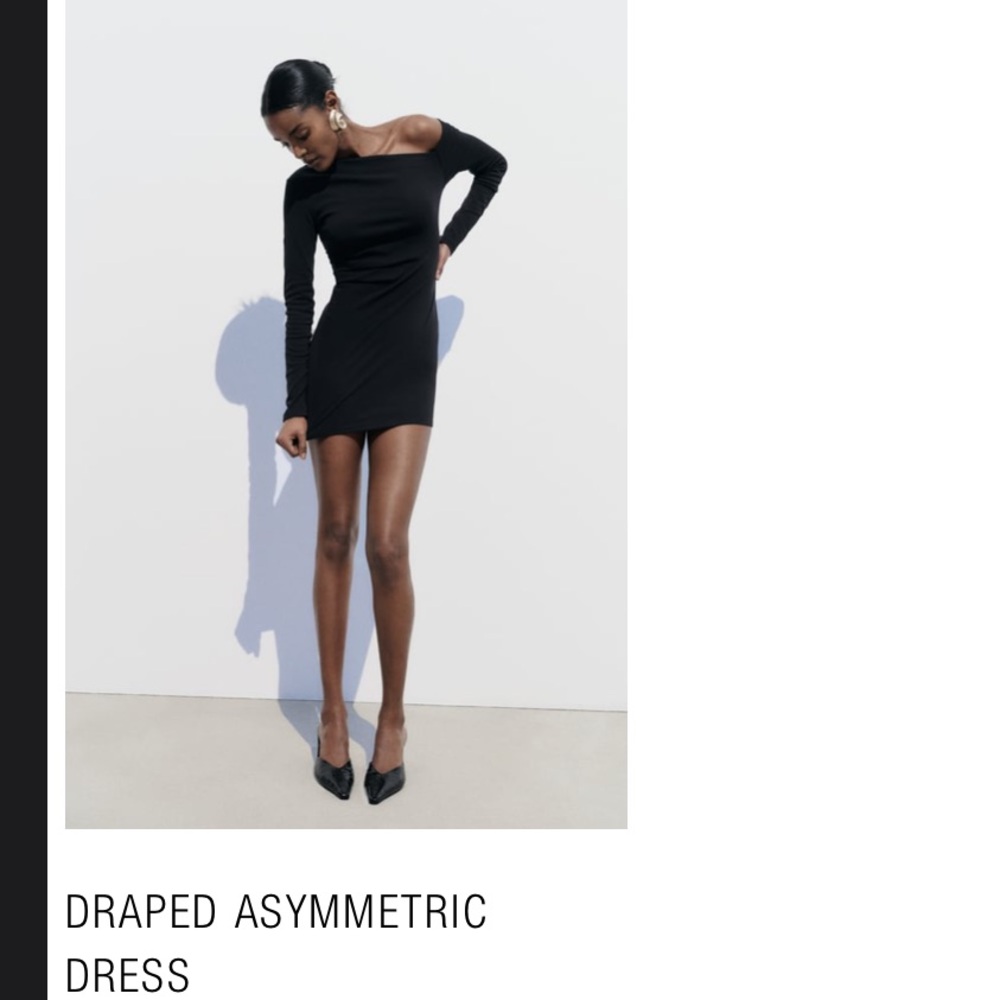 COPY - Brand new Zara Black drape dress